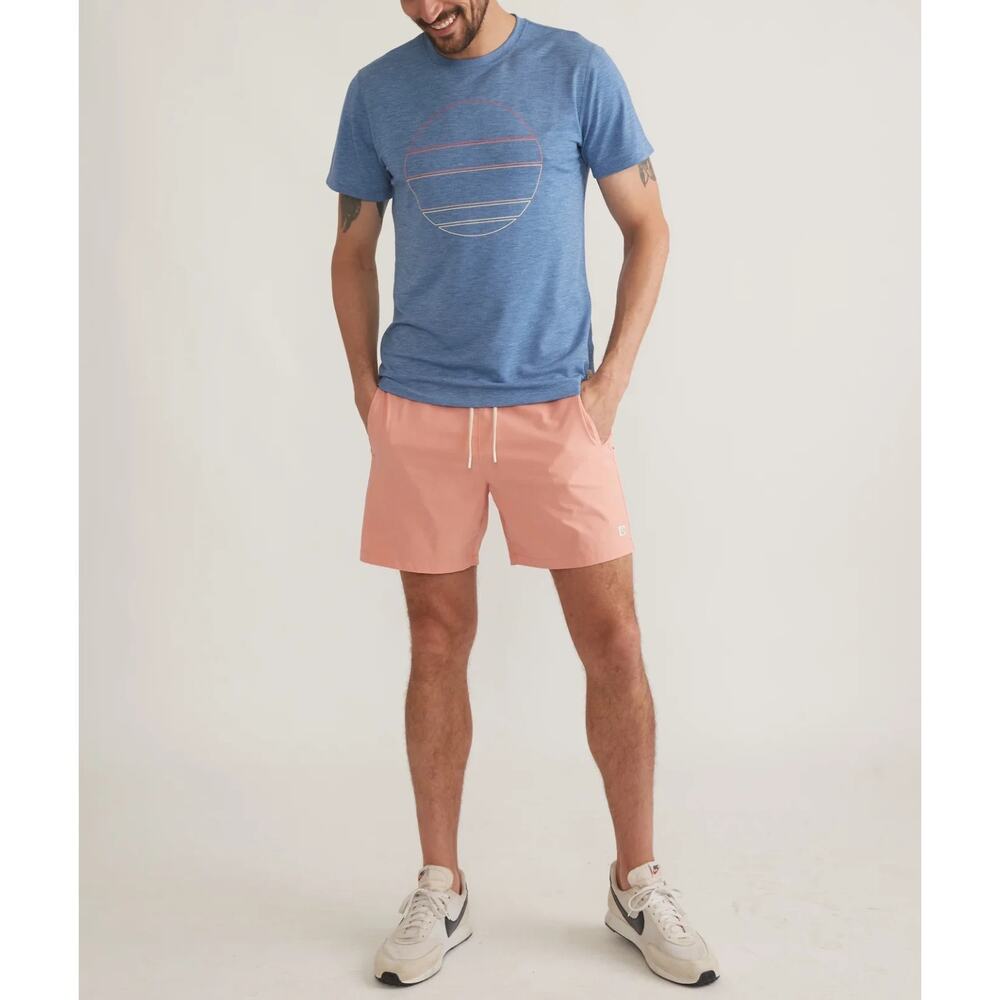 Marine Layer Air Crew Graphic Tee t-shirt Y2K Large Blue A005495